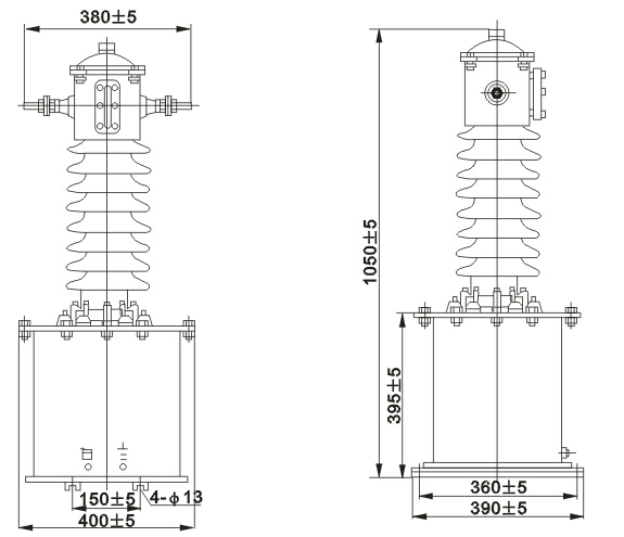 LJW(D)1-10、35电流互感器外形尺寸图